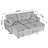 86" Wide Upholstered Sleeper Chaise Sectional-87460509