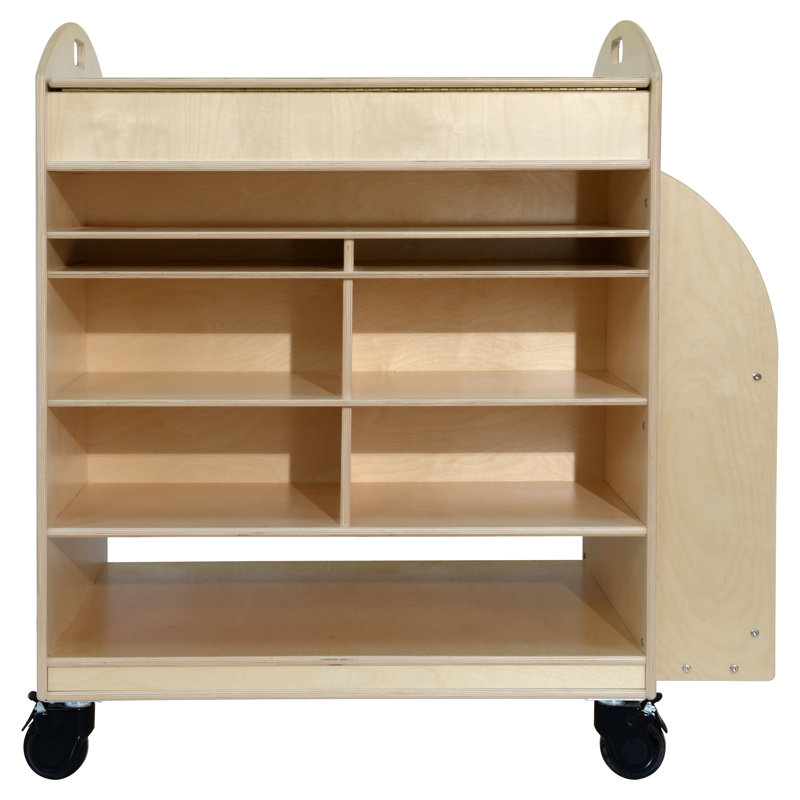 Maker's Double Sided 2 Compartment Teaching Cart with Casters