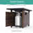 6 Piece Patio Conversation Set, Patio Sofa Set with Ottoman and Rectangular Fire Pit Table-112012868