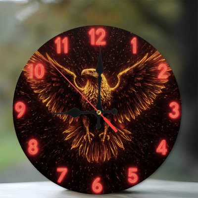 Fiery Eagle Clock Face