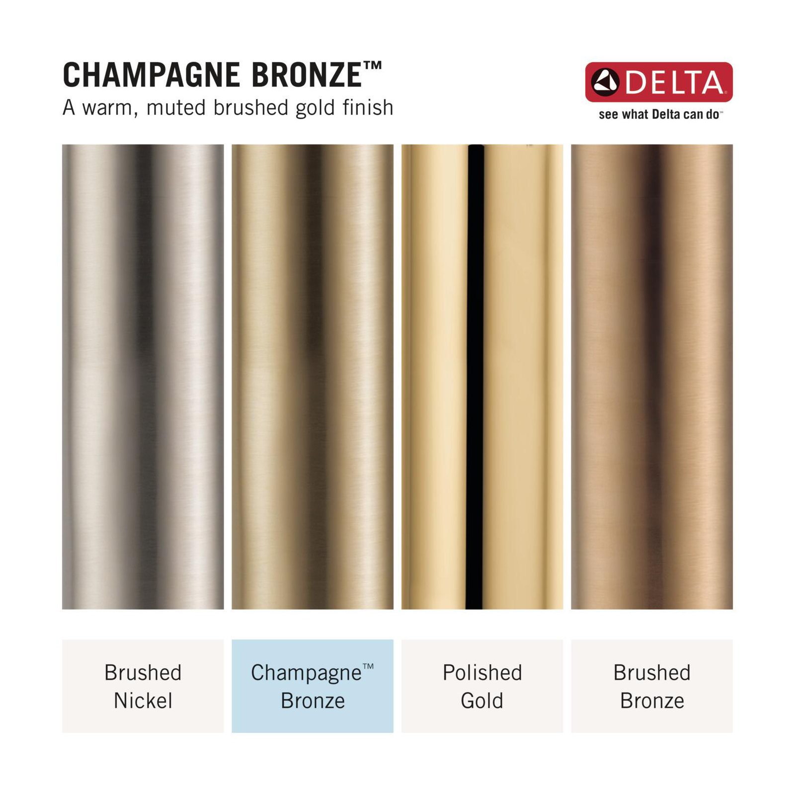 Vero 14 Series Single-Function Shower Faucet Set, Shower Valve Trim Kit, Brilliance Champagne Bronze