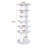 6 Shoe Rack Tower For Balcony - Rotating Organizer, 24 Pairs, White Modern Organizer Tower,