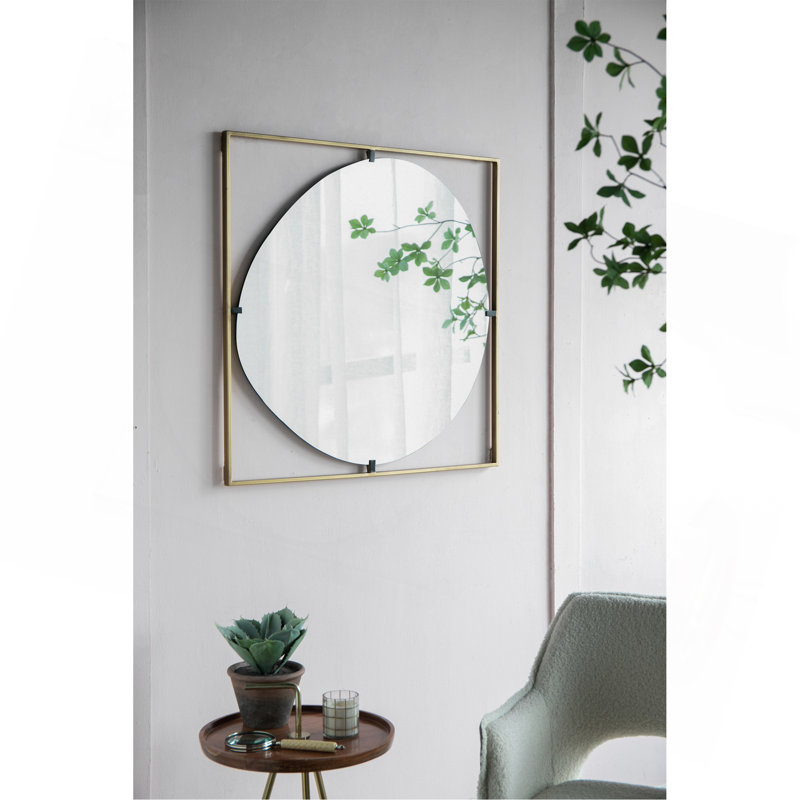 Miroir de salle de bain élégant avec design abstrait et durable