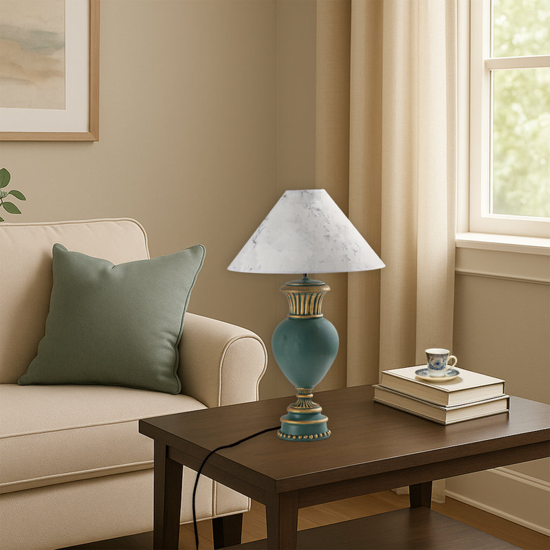 Vintage Unique Fabric Cap Table Lamp