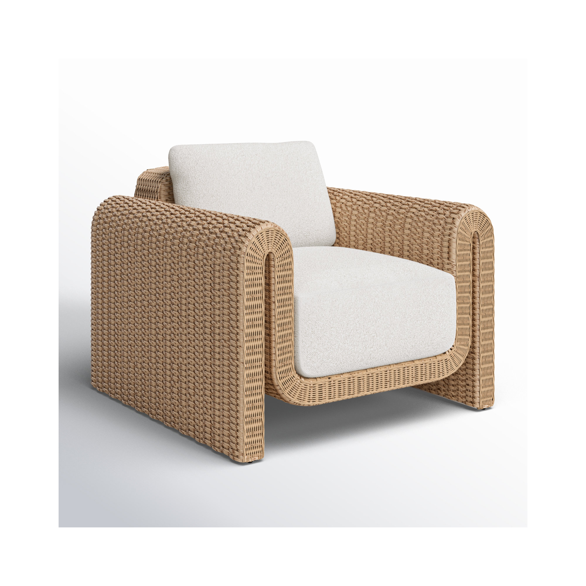 Patio Chair with Cushions, Brown