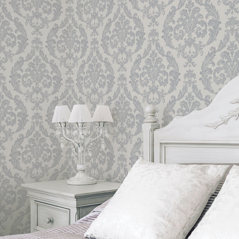 Palazzo 2 Silk Damask Wallpaper Roll, Red