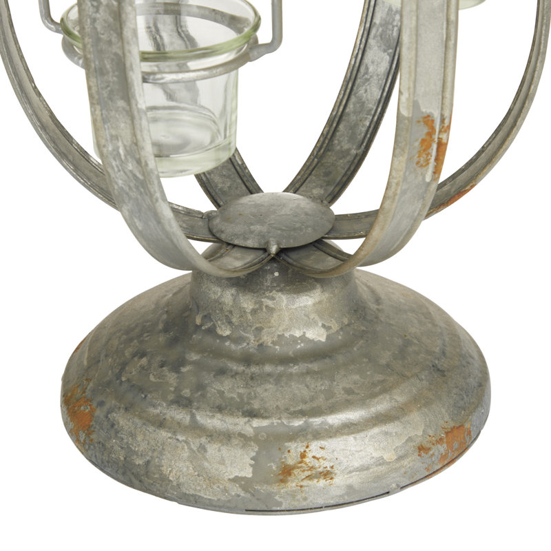 Lanterne en verre en métal