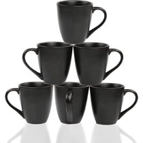 Lazuro Kitchenware - Porcelain Coffee Mug Set of 4 - Cups for Tea, Cappuccino, Latte, Chocolate, Hot or Cold Drinks - 12.5oz - Sandy