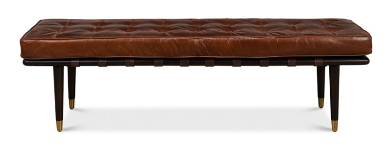 Prince Albert Leather Bench