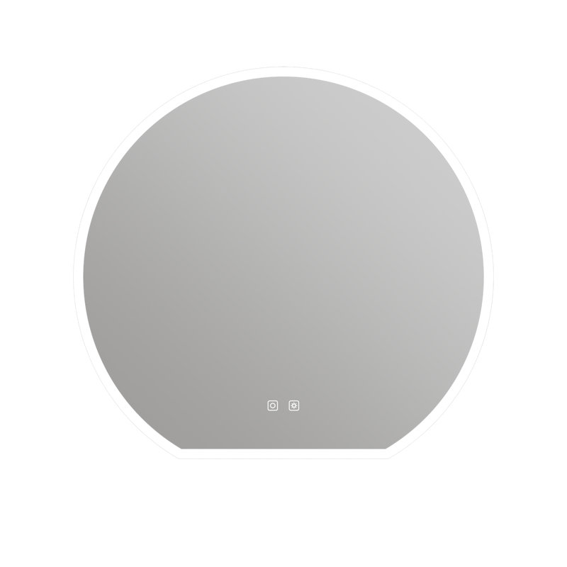 Hudson 32" x 30" LED Wall Mounted Mirror, Adjustable Temperature & Brightness, Heated Defogger, Memory Settings