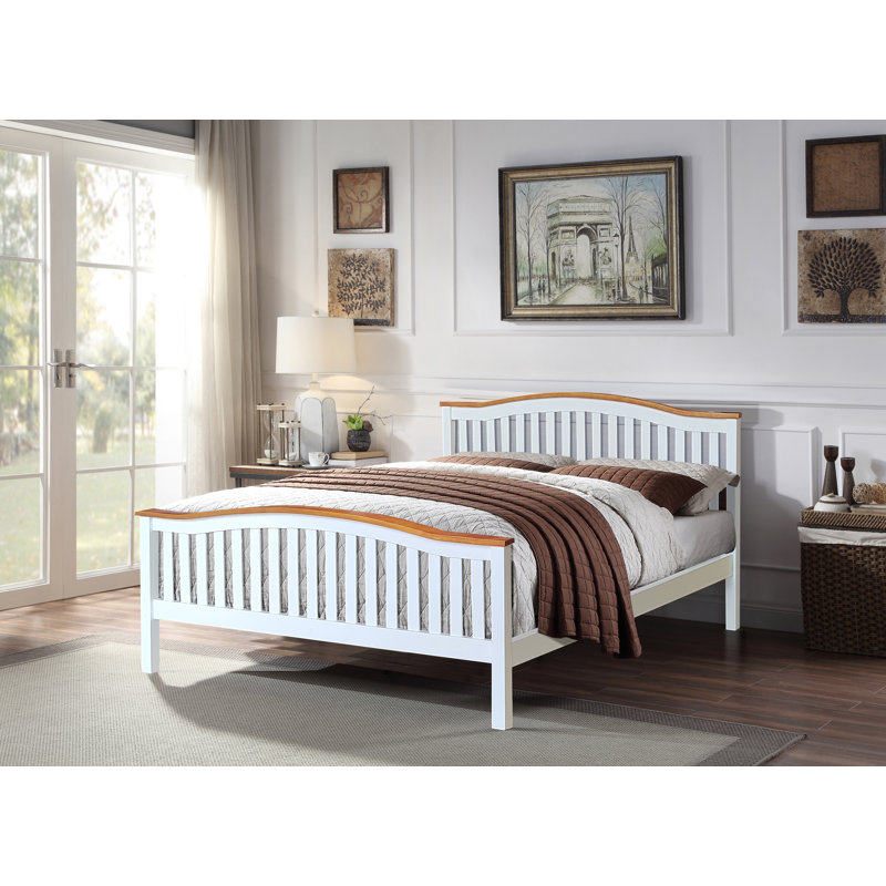 Solid Wood Storage Bed, White, Kingsize (5')