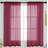 Sheer Window Rod Pocket Curtain Set - 63" Inches Long (2 Panels)-96270026