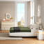 King Size White Boucle Upholstered Floating Bed Frame With Led Lights