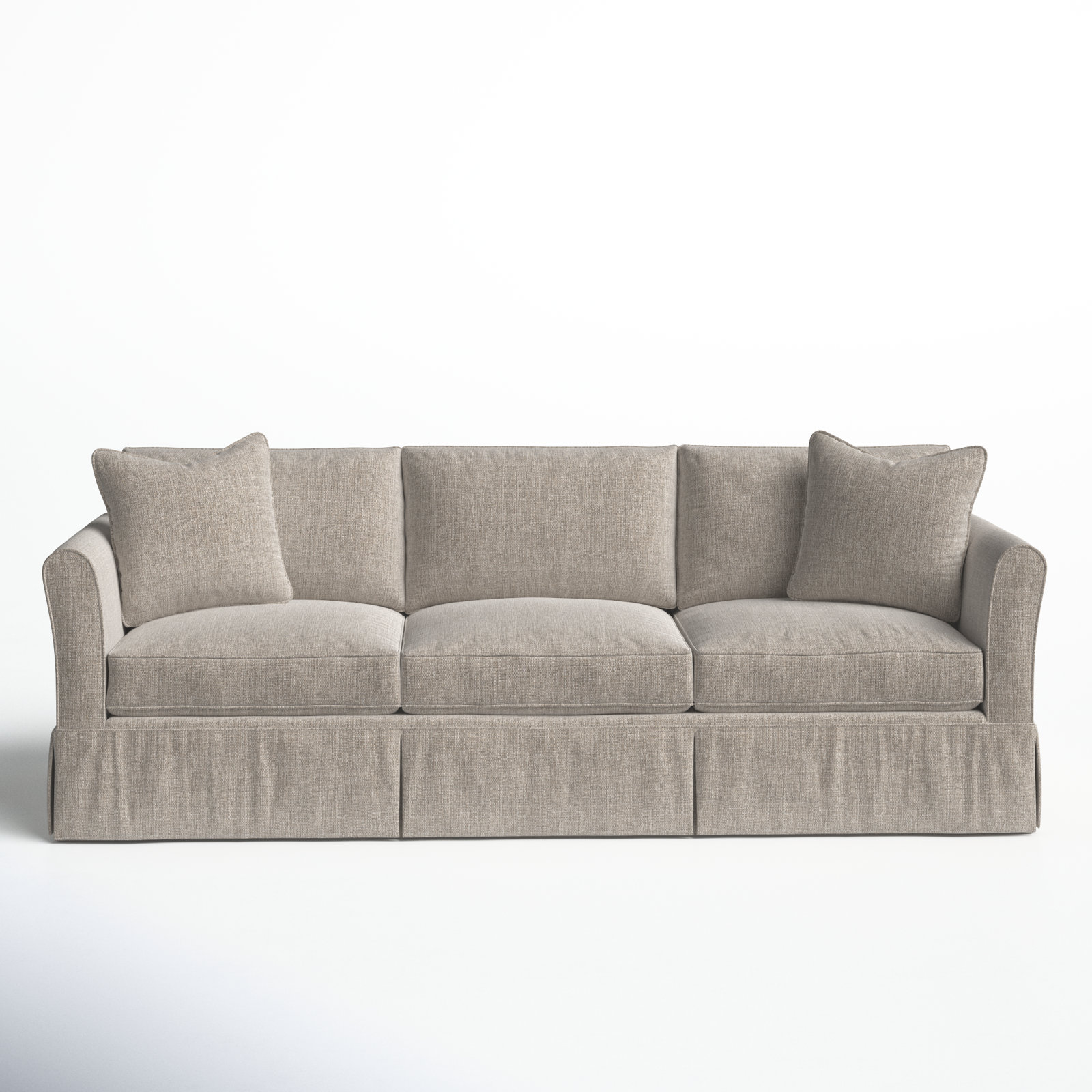 Shelby 82'' Upholstered Sofa, Drusky Linen Sustain® Basketweave