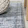 Elloise Bohemian Distressed Chenille Machine-Washable Dark Gray/Blue Rug
