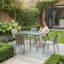 Rectangular Glass Outdoor Dining Table - 120 cm W 80 cm D