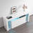 Eara 61" Modern TV Stand with LED Lighting, High Gloss Finish, Media Storage-424041831