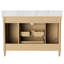 Ensemble de meuble-lavabo simple autoportant 48 po avec comptoir blanc Carrara, texture cannelée, entièrement assemblé-1489818497