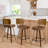 26" Swivel Upholstered Counter Height Bar Stool-830138022-823337385