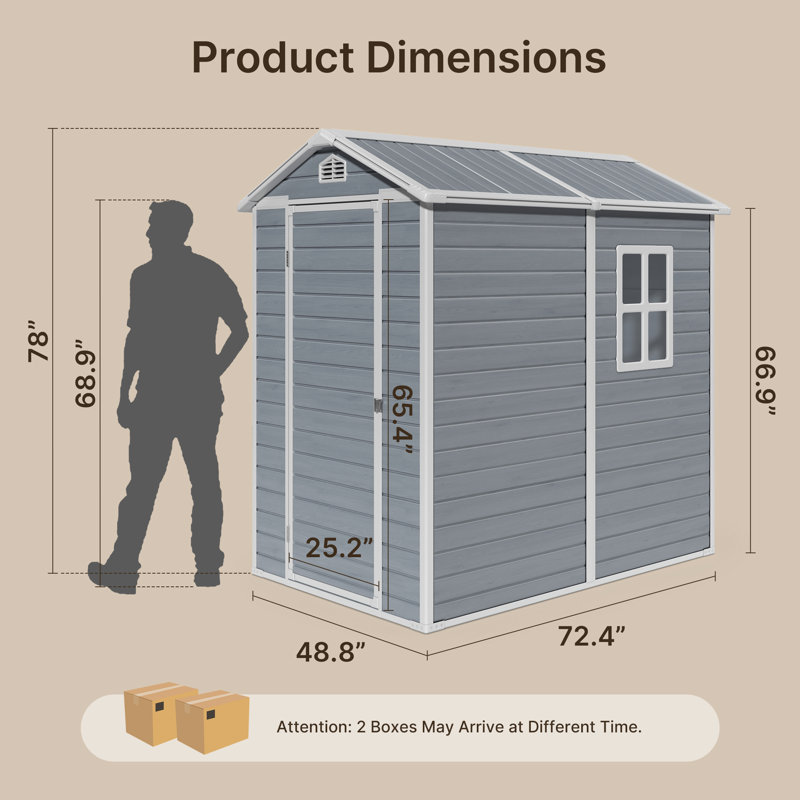 Remises extérieures en résine 6 x 4 pi