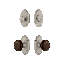 Nostalgic Warehouse Cottage Entry Set with Brown Porcelain Knob-409684253-409684234