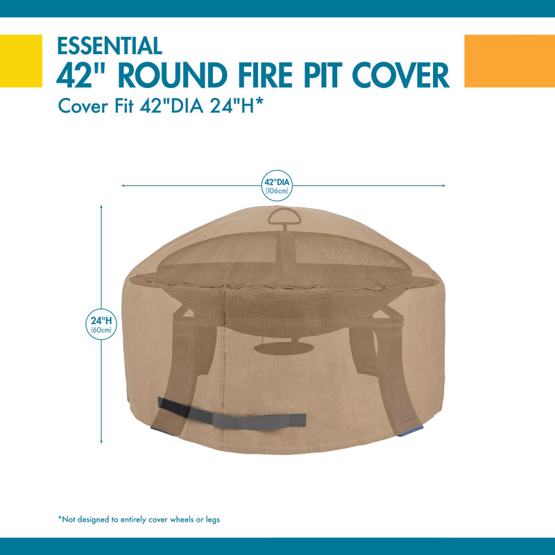 Arlmont & Co. Johnathon 42'' W x 42'' D Fire Pit Cover