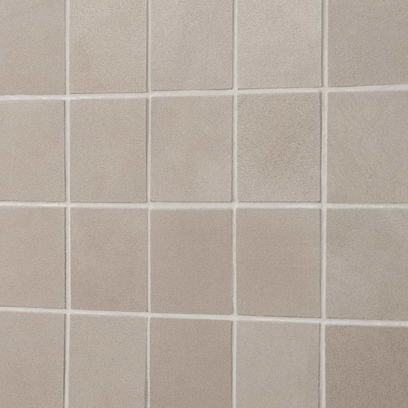 Clay Grace Red 2X2 Matte Porcelain Mosaic, Trust Gray