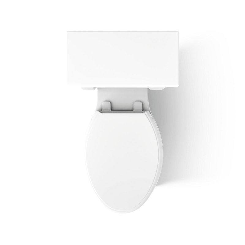 Tresham® 1.28 GPF Water Efficient Elongated Two-Piece Toilet (Seat Not Included), White, Left-Hand