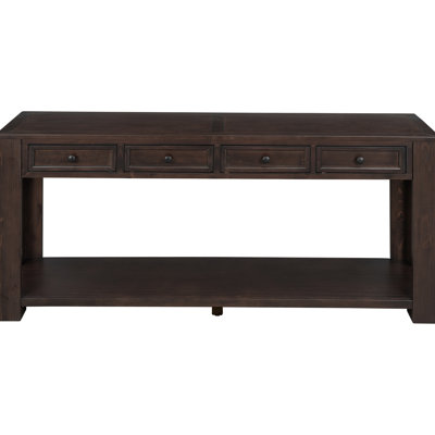 Console Table/Sofa Table with Storage Drawers and Bottom Shelf for Entryway Hallway