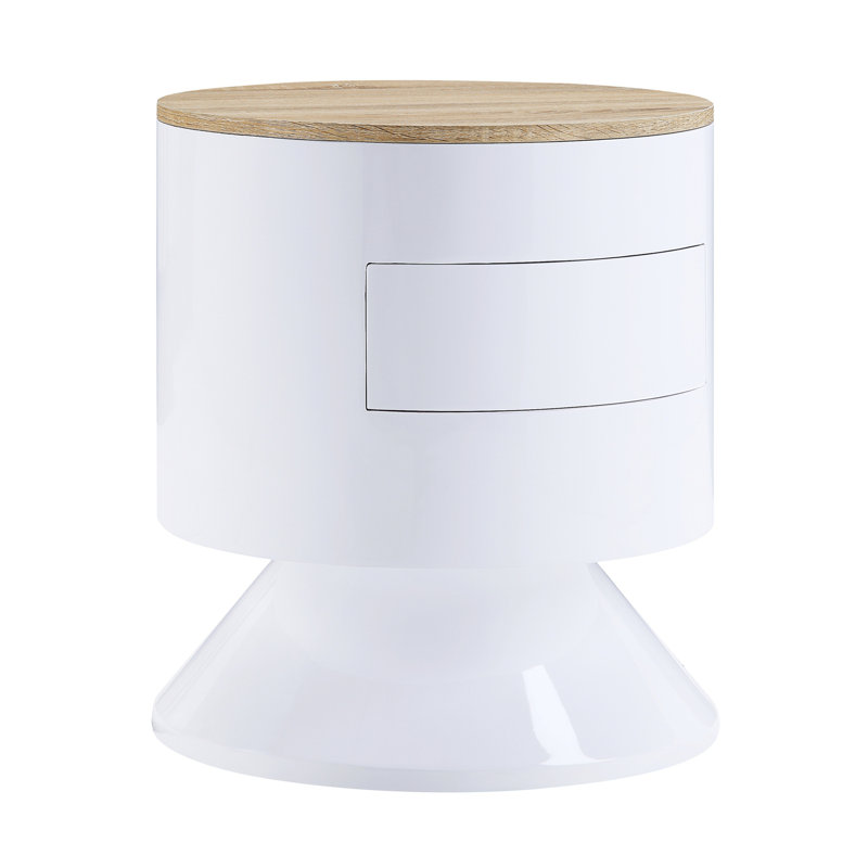 Otith Accent Table with Display and Utility Function