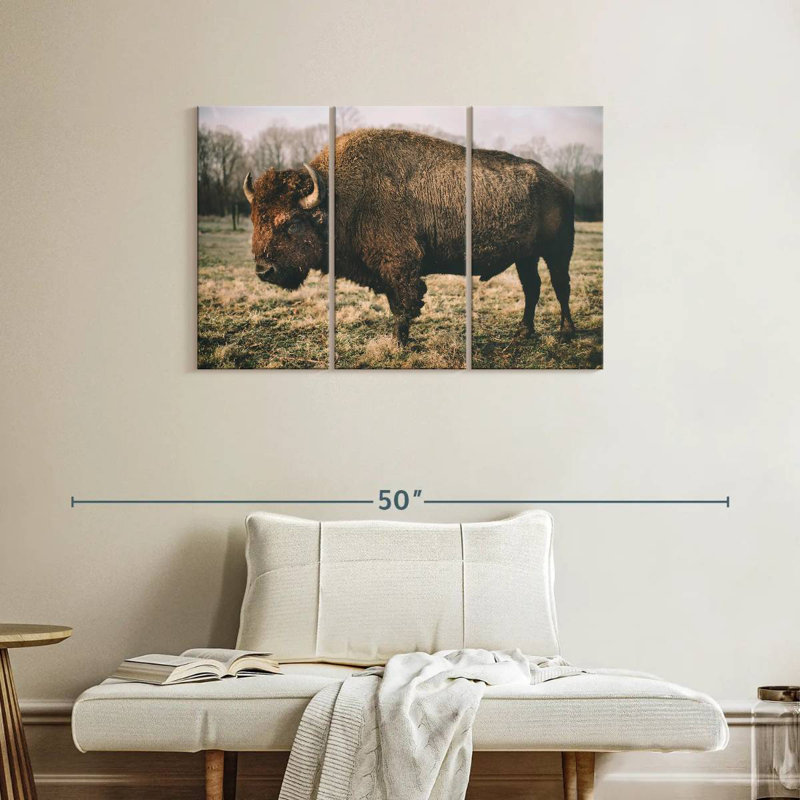 Brampt Solitary Bison IV, 24" H x 38" W