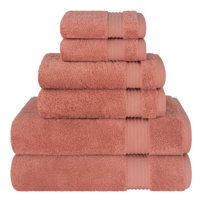 100% Cotton Luxury Turkish  6 Piece Bath Towel Set, Super Soft and Absorbent