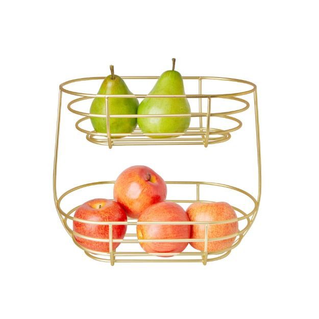 Mercer41 Aadhira Steel Fruit Bowl