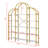 5 Tiers Office Bookcase Bookshelf,Display Shelf With Round Top