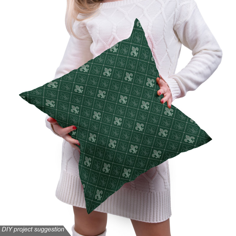 Tissu fleur de lis, l 58 po x L 72 po, Vert