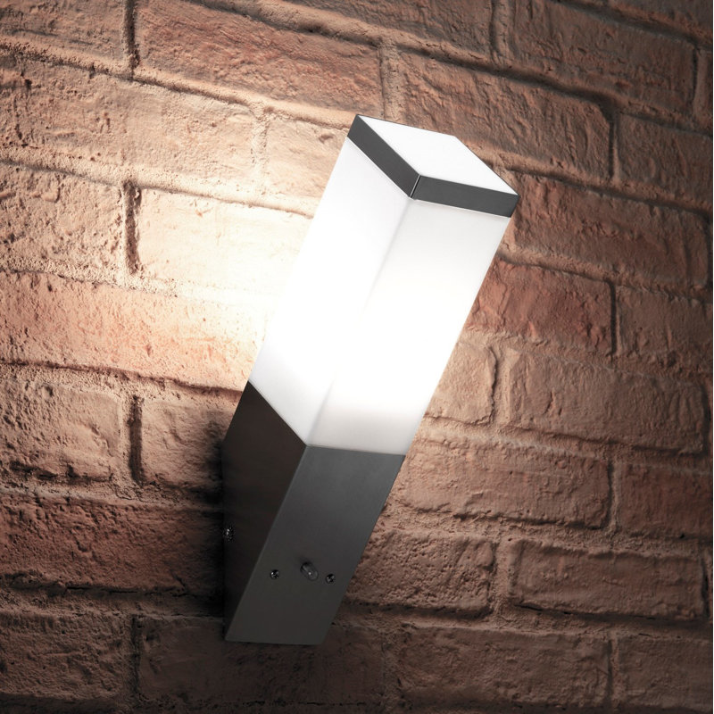 Garst Stainless Steel 85.34cm H Outdoor Flush Mount with Dusk to Dawn