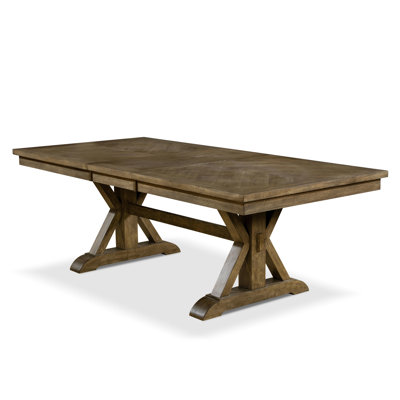 Extendable Solid Wood Base Dining Table