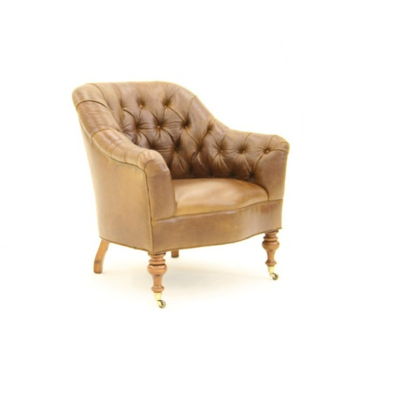 Leather Armchair, Ebony, Africa Antique Red