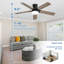 Ventilateur de plafond moderne à 5 pales avec lumière DEL et télécommande Derick-379626993-369074901