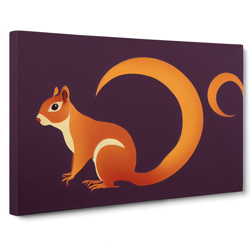 The Terrific Squirrel Abstract - Wrapped Canvas, 40cm H x 60cm W x 3cm D