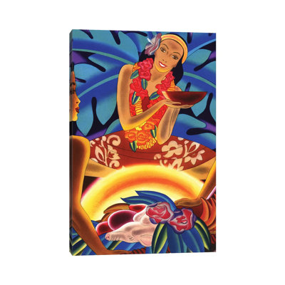 Hawaiian Luau, c1940s par Piddix - peinture sur toile tendue