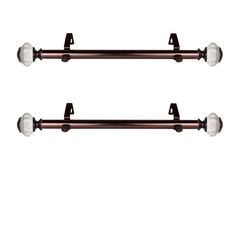 Tringle à rideaux simple Zadiee Linden, Bronze