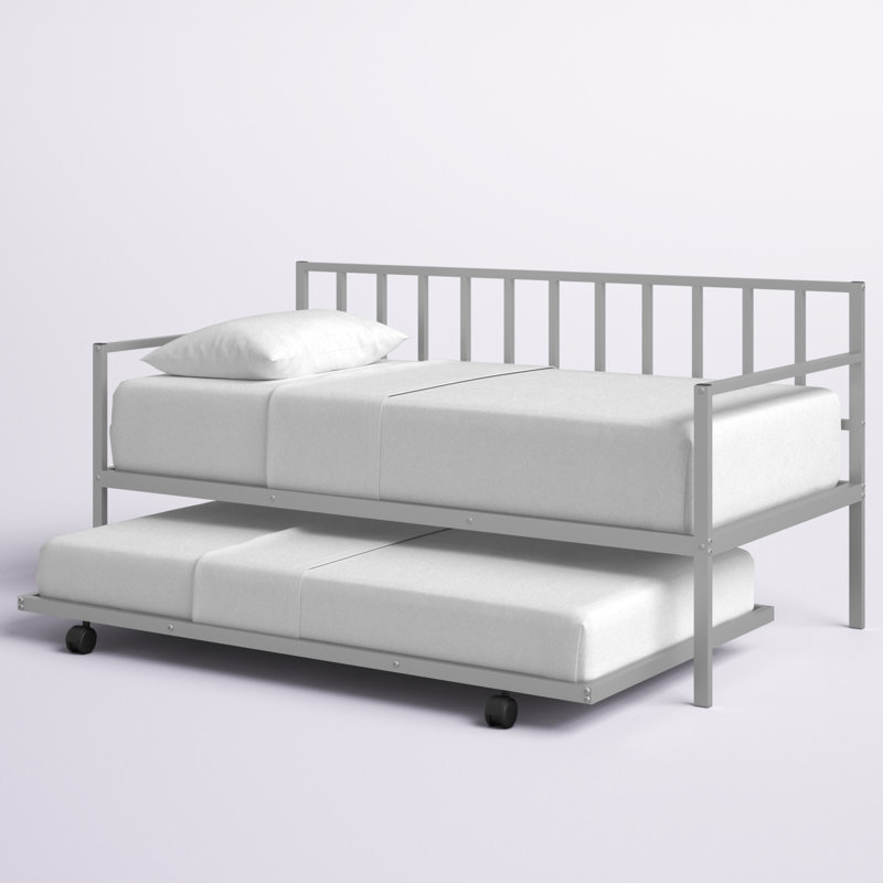 Daybed with Trundle, Silver