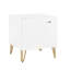 Table de chevet blanche cannelée (20 po) | Rangement moderne pour chambre glamour | Idée de cadeau