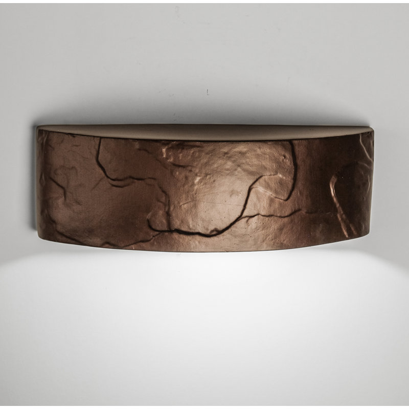 Ampoule murale d'extérieur en céramique de 6 po de haut avec ampoule DEL Donnice, Bronze huilé