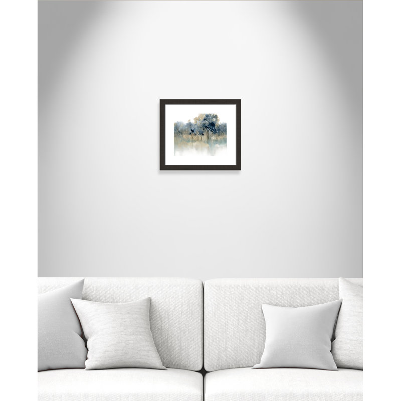 «Minyard Waters Edge II», reproduction de peinture à l'aquarelle encadrée, Espresso foncé, H 13,5 po x l 15,5 po x P 2 po