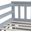 Lit mezzanine simple avec espace de rangement et bureau en bois d'hévéa gris-379008000
