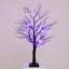 2 pi Arbre d'automne artificiel pré-éclairé avec brindille noire de luxe avec 44 lumières DEL orange et mauves