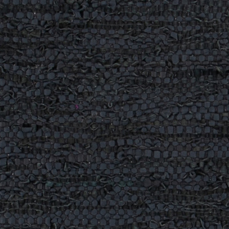 Martins Vintage Leather Hand Woven Leather And Cotton Solid Color Rug, Rectangle 3' x 5'