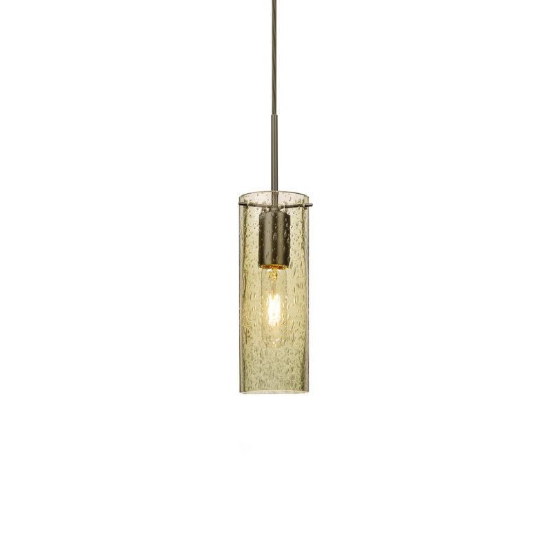 Cattalina 1 - Light Single Pendant, Satin Nickel, 10" H x 3.5" W x 3.5" D, Gold